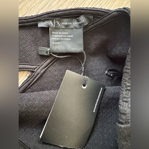 Armani Exchange Black Textured Mini Dress - Picture 2 of 8